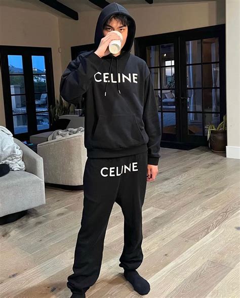 celine sweat suit|Celine hoodie and sweatpants.